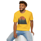 Nature Sunset T-Shirt — Vintage Pine Forest Tee