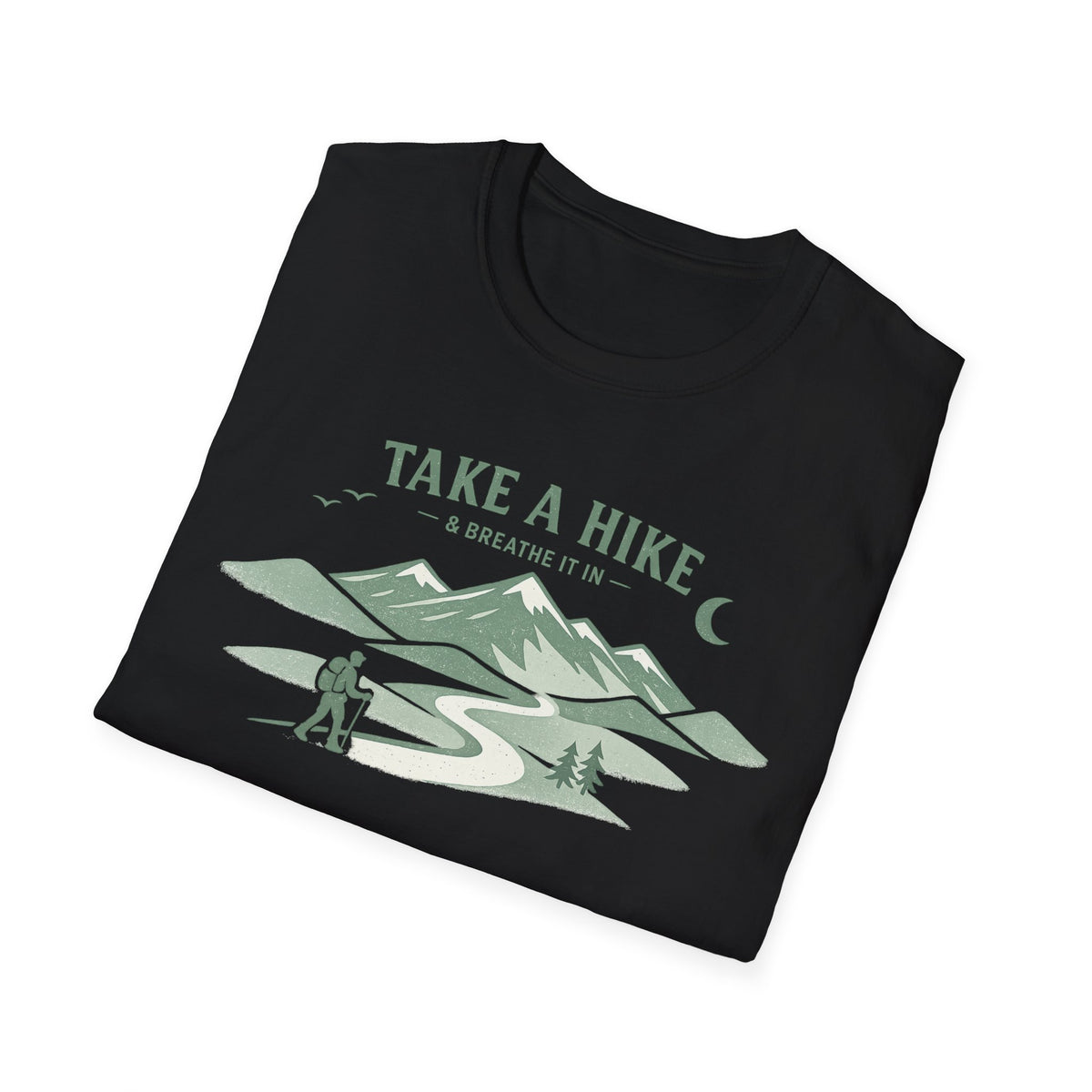 "Take A Hike & Breathe It In" Outdoor Hiking Graphic Tee