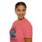 "Stay Wild" Bear Footprint Mountain Emblem T-Shirt