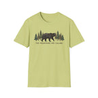 "The Mountains Are Calling" Bear and Pines T-Shirt — Outdoor Graphic Tee