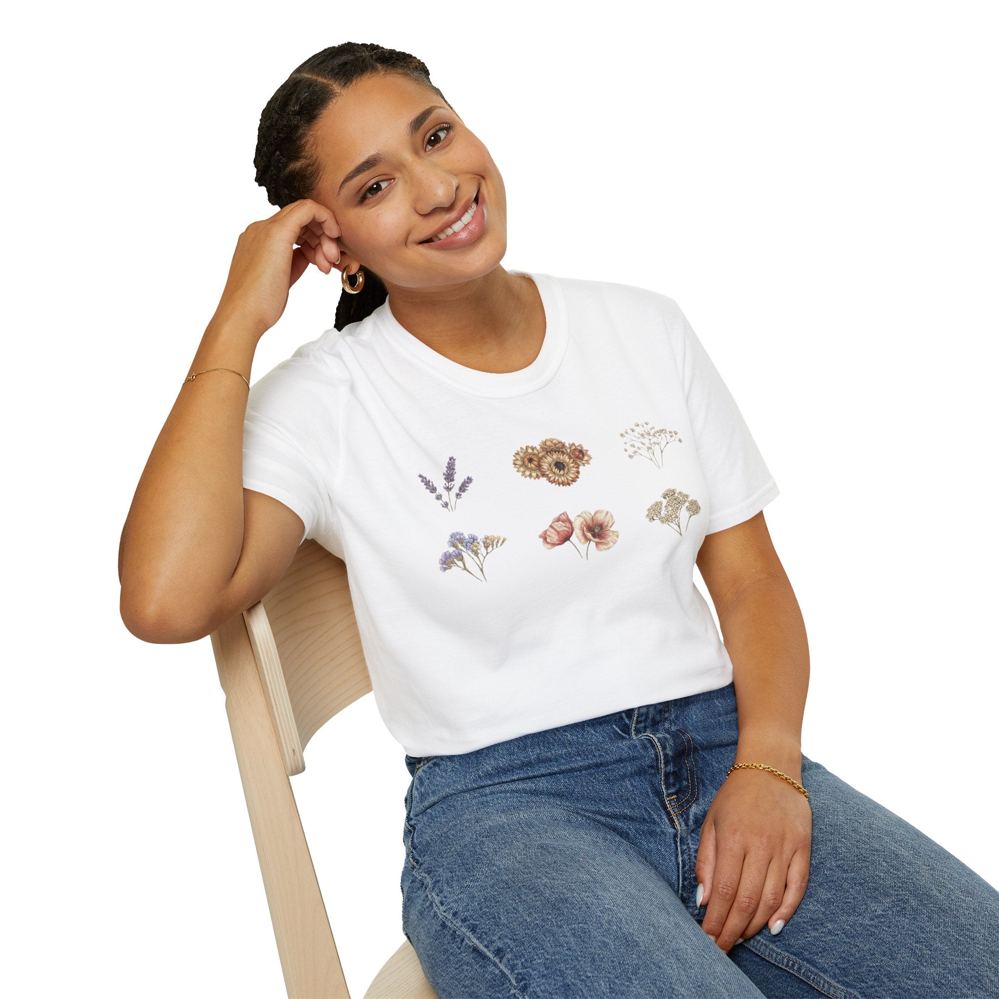 Floral Mini Bouquet T-Shirt — Vintage Botanical Graphic Tee