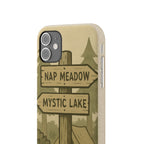 Biodegradable Phone Case — 'Nap Meadow' Mystic Lake Camping Design