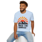 Chase The Sunrise Mountain T-Shirt — Sunrise & Peaks Graphic Tee