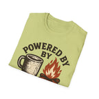 Powered By Coffee And Campfires Vintage Camping T-Shirt