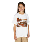 Youth T-Shirt — Autumn Lakeside Dock & Canoe Kids Tee