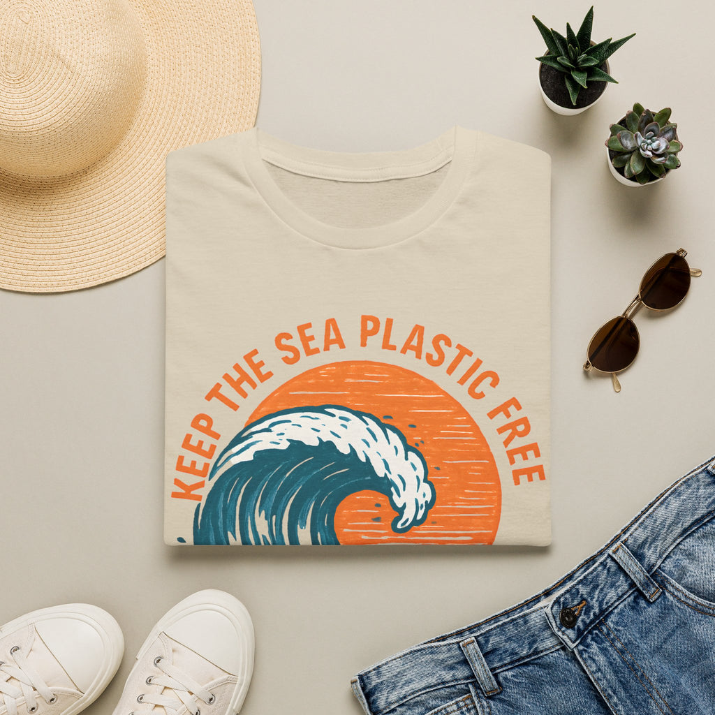 Keep the Sea Plastic Free T-Shirt — Ocean Conservation Wave Tee