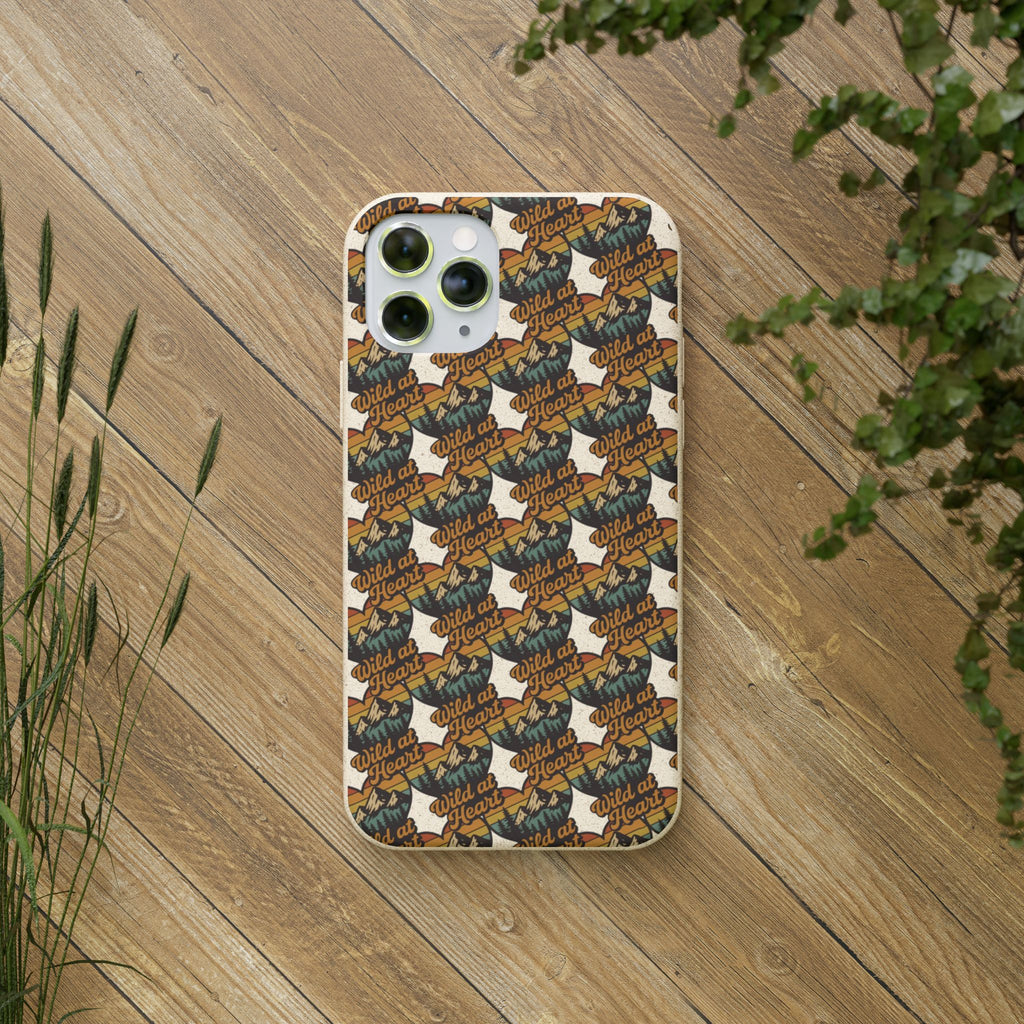 Eco-Friendly Phone Case — Vintage Camper Pattern Biodegradable iPhone Cover