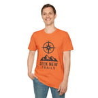 "Seek New Trails" Compass Over Mountains T-Shirt