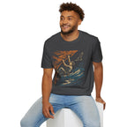 Climber on Cliff with Eagle T-Shirt