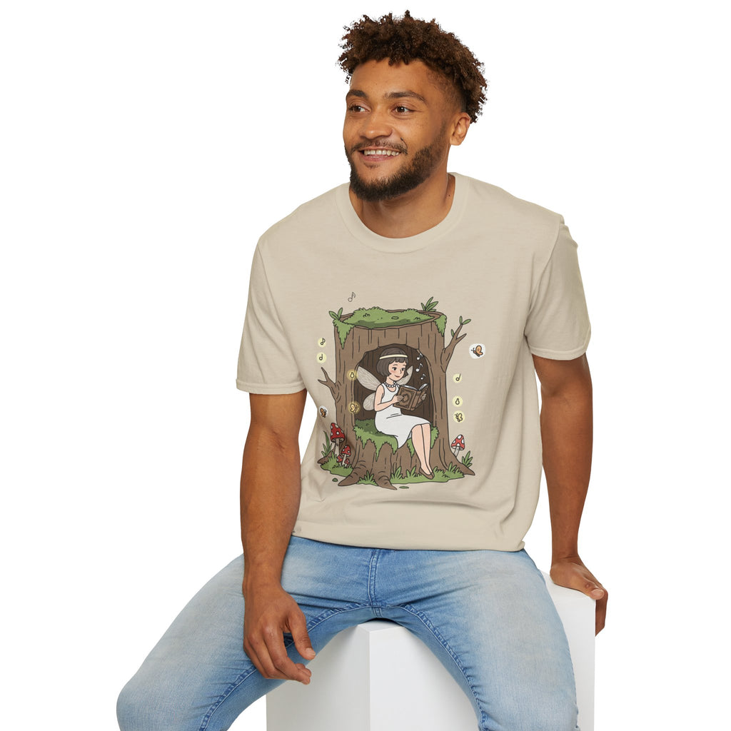 Forest Flapper Fairy Reading in Tree Hollow T-Shirt