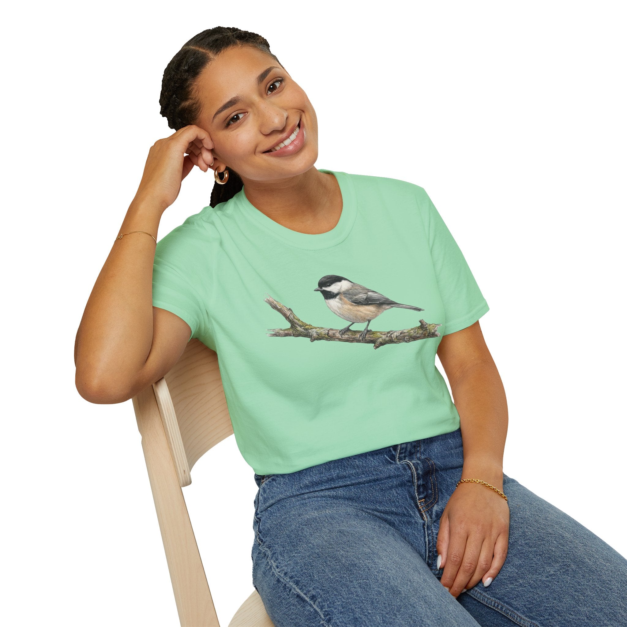 Copy of Chickadee Tee — Watercolor Songbird T‑Shirt