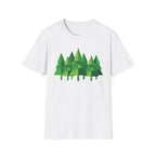 Forest Graphic T-Shirt — Minimal Green Pine Trees Tee