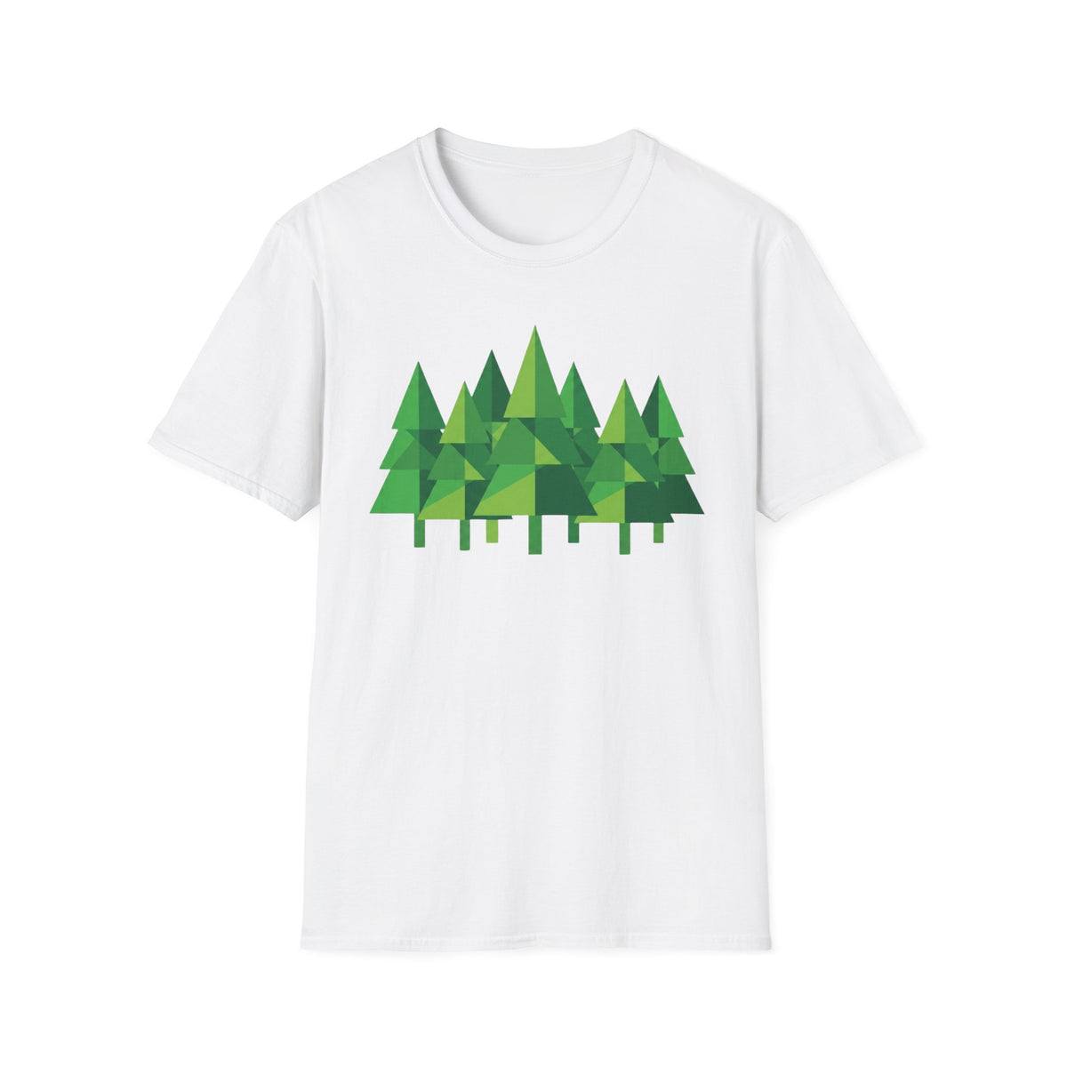 Forest Graphic T-Shirt — Minimal Green Pine Trees Tee