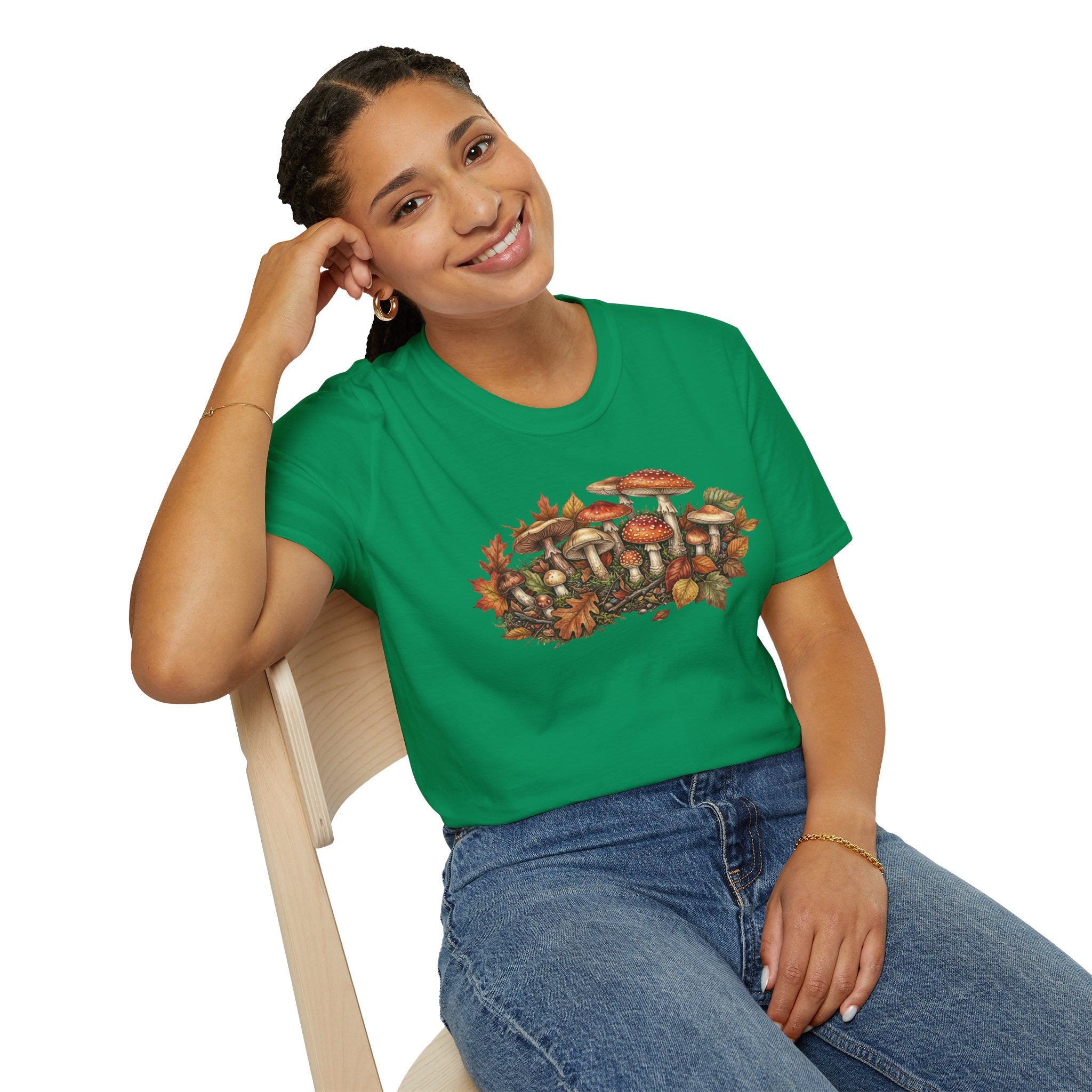 Mushroom & Autumn Leaves T-Shirt