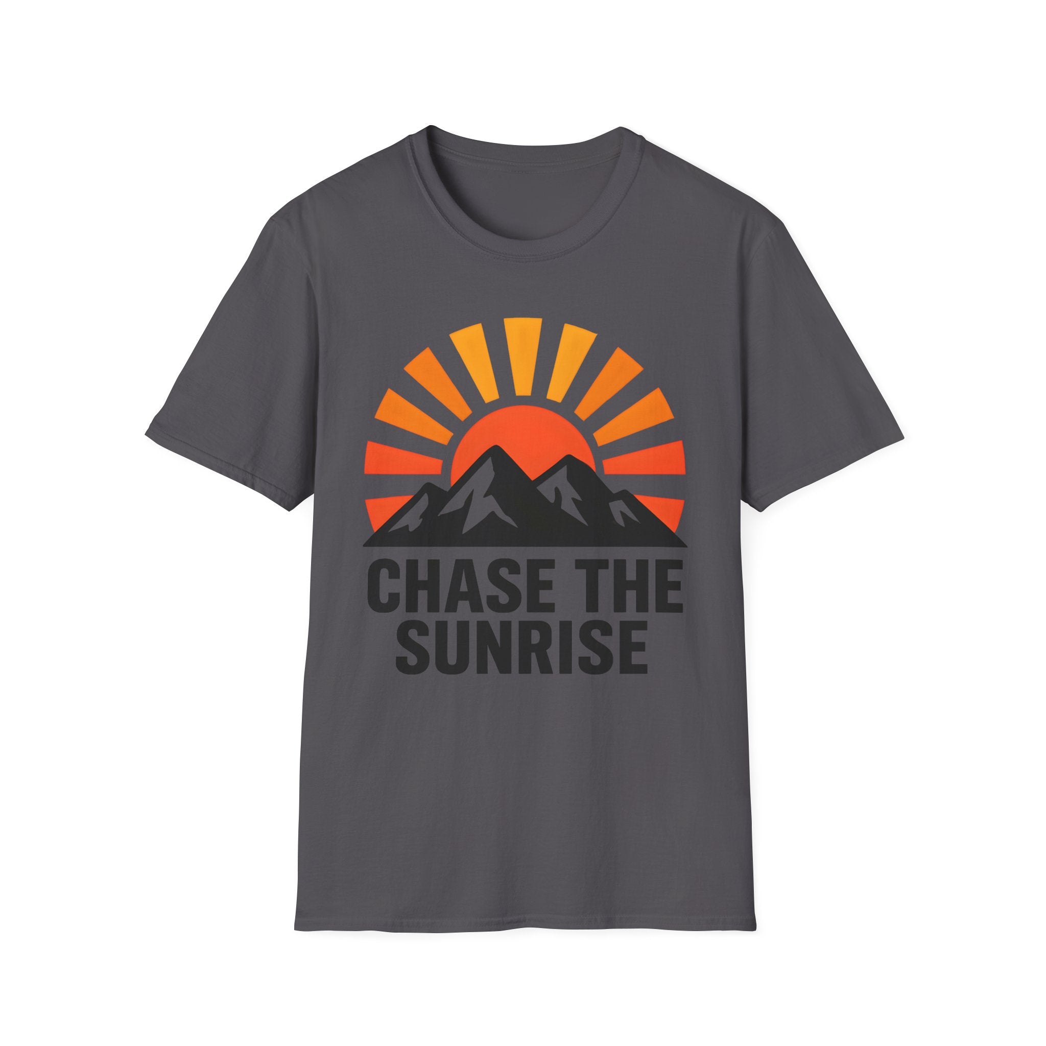 Chase The Sunrise Mountain T-Shirt — Sunrise & Peaks Graphic Tee