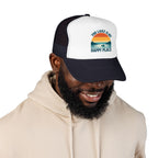Lake Is My Happy Place Trucker Hat — Vintage Sunset Fishing Foam Cap
