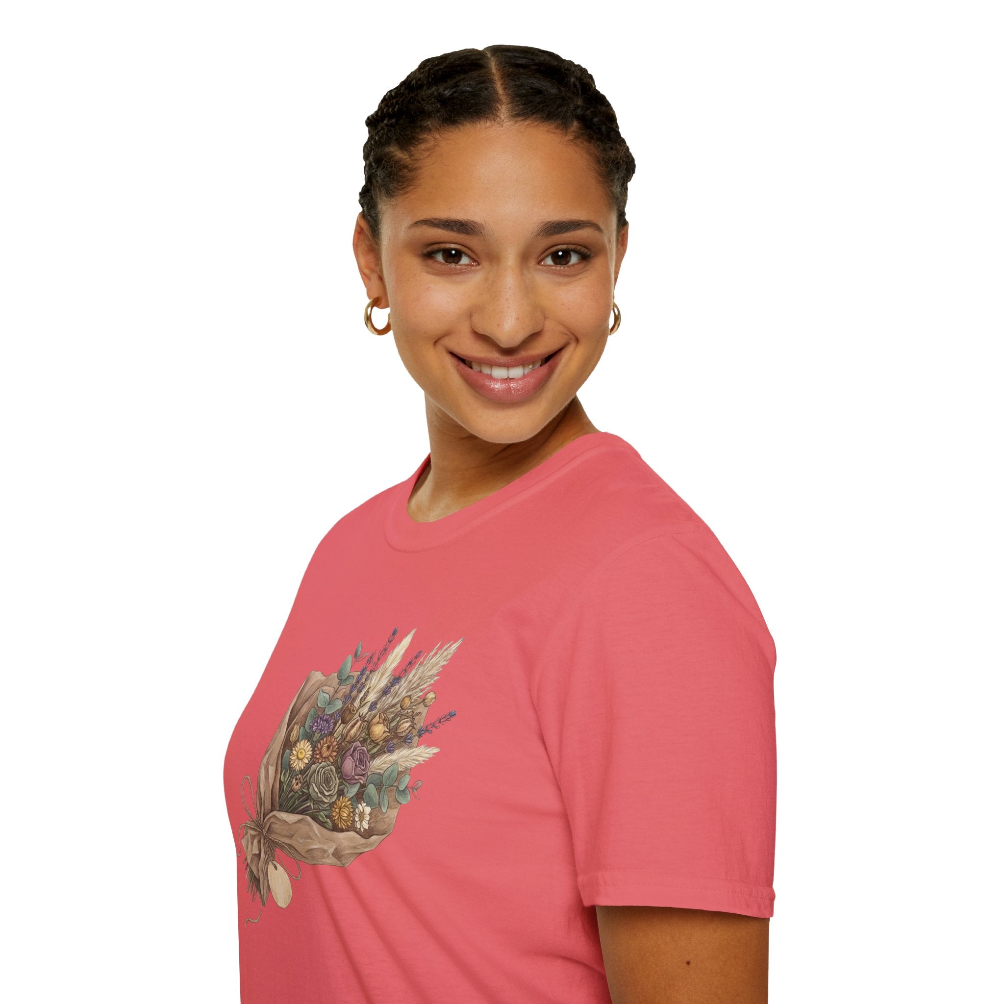 Floral Bouquet Graphic T-Shirt — Rustic Wildflower Bouquet Tee