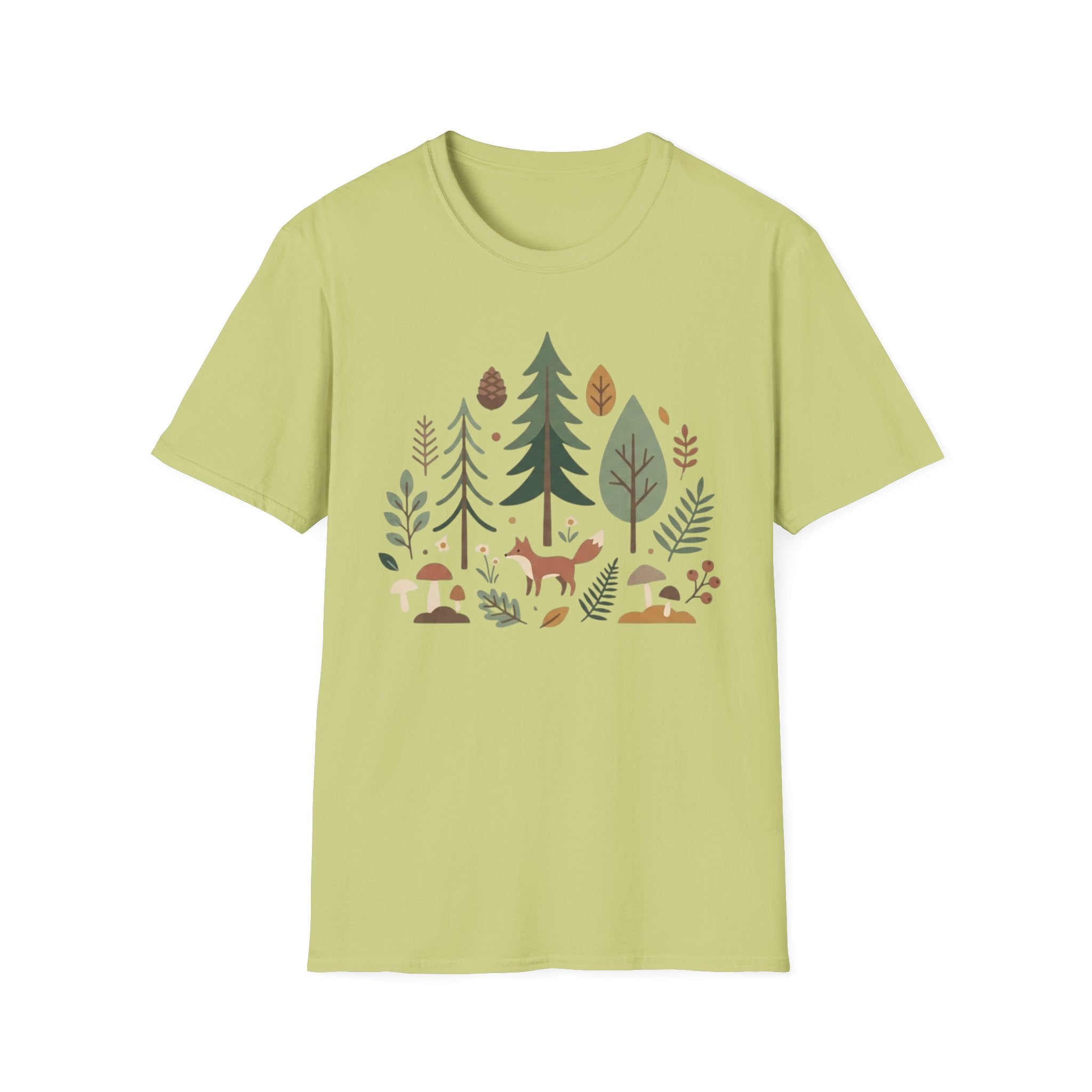 Woodland Fox T-Shirt — Nature Forest Camping Graphic Tee