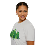 Forest Graphic T-Shirt — Minimal Green Pine Trees Tee
