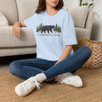 "The Mountains Are Calling" Bear and Pines T-Shirt — Outdoor Graphic Tee