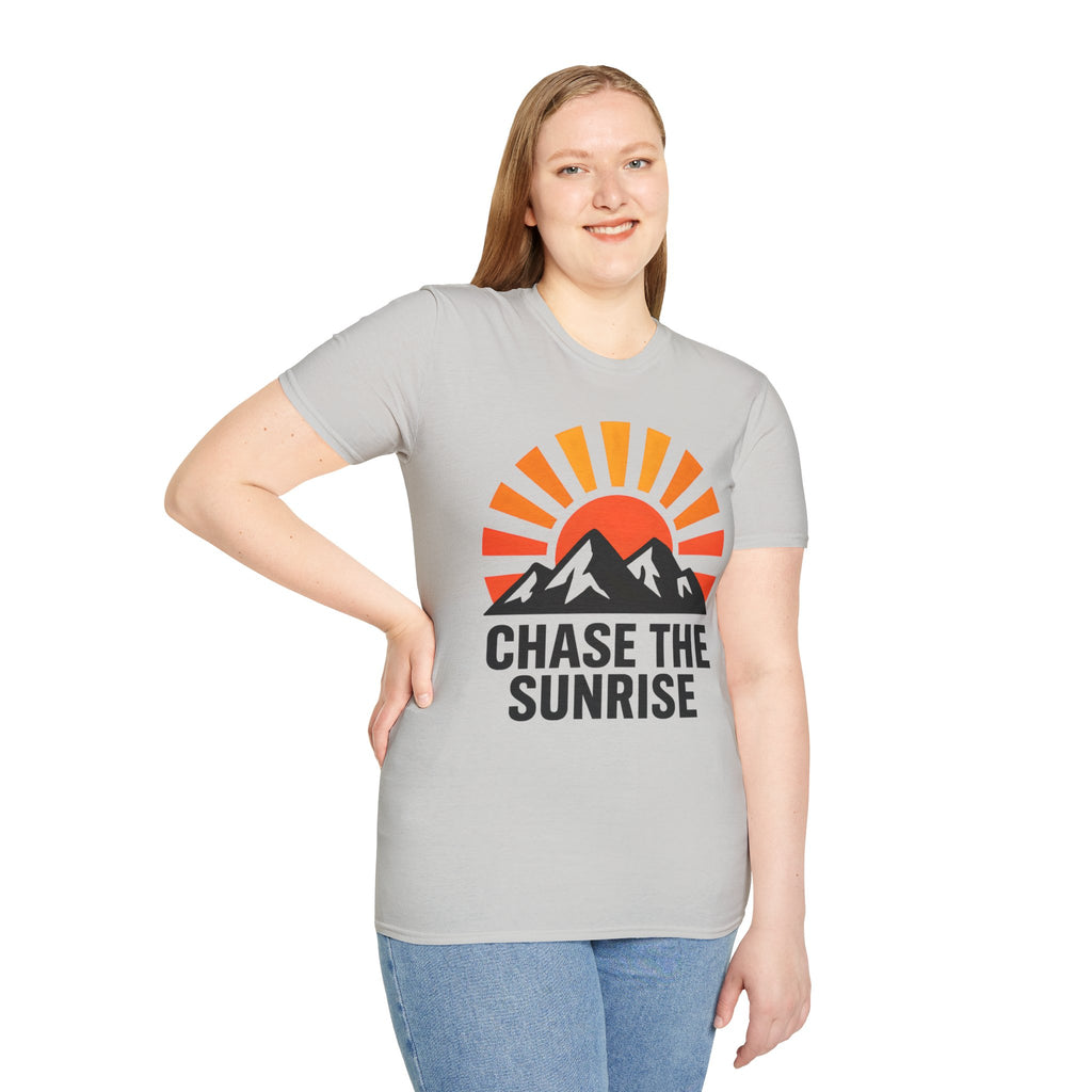 Chase The Sunrise Mountain T-Shirt — Sunrise & Peaks Graphic Tee