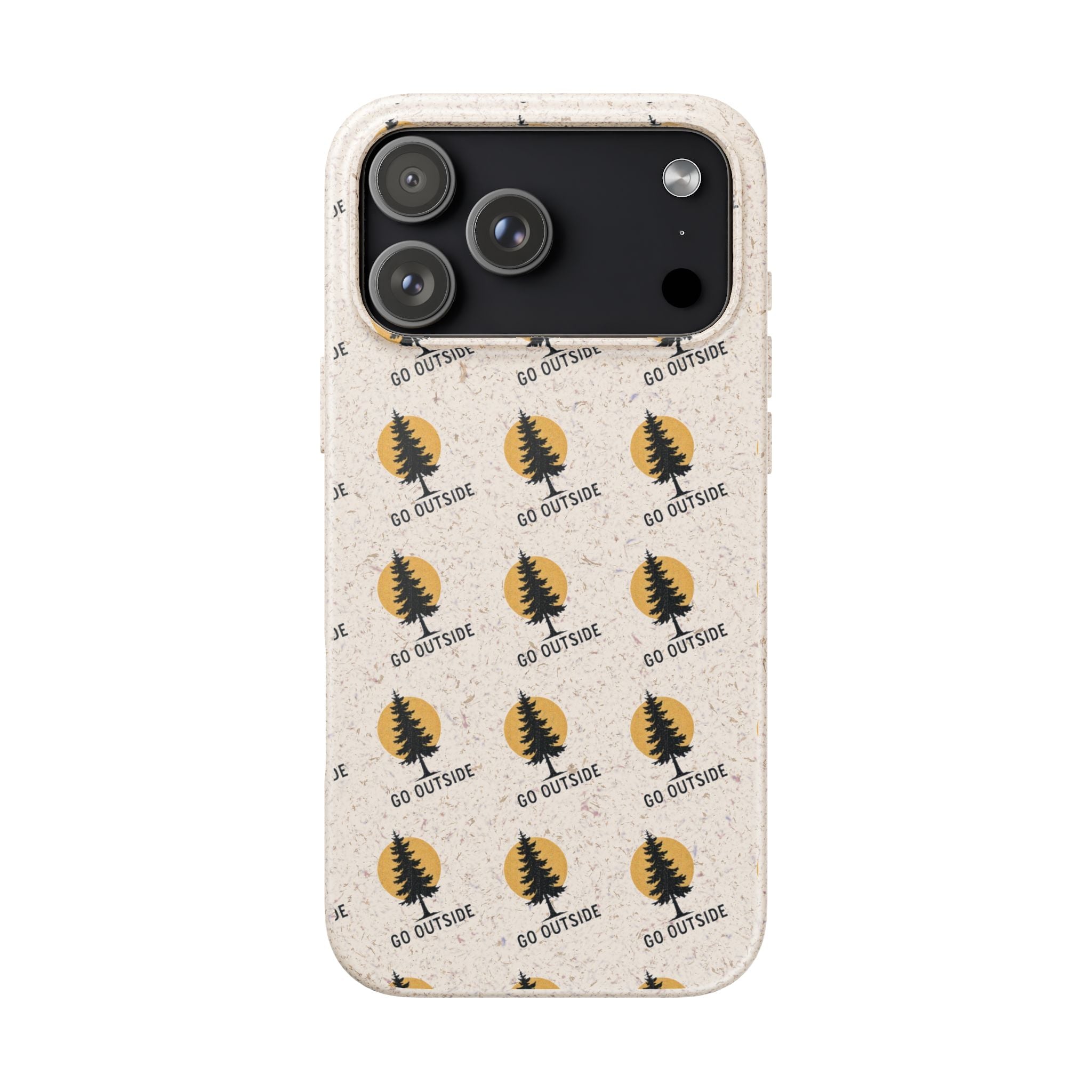 Biodegradable Phone Case — 'Go Outside' Recycled Eco-Friendly iPhone Cover