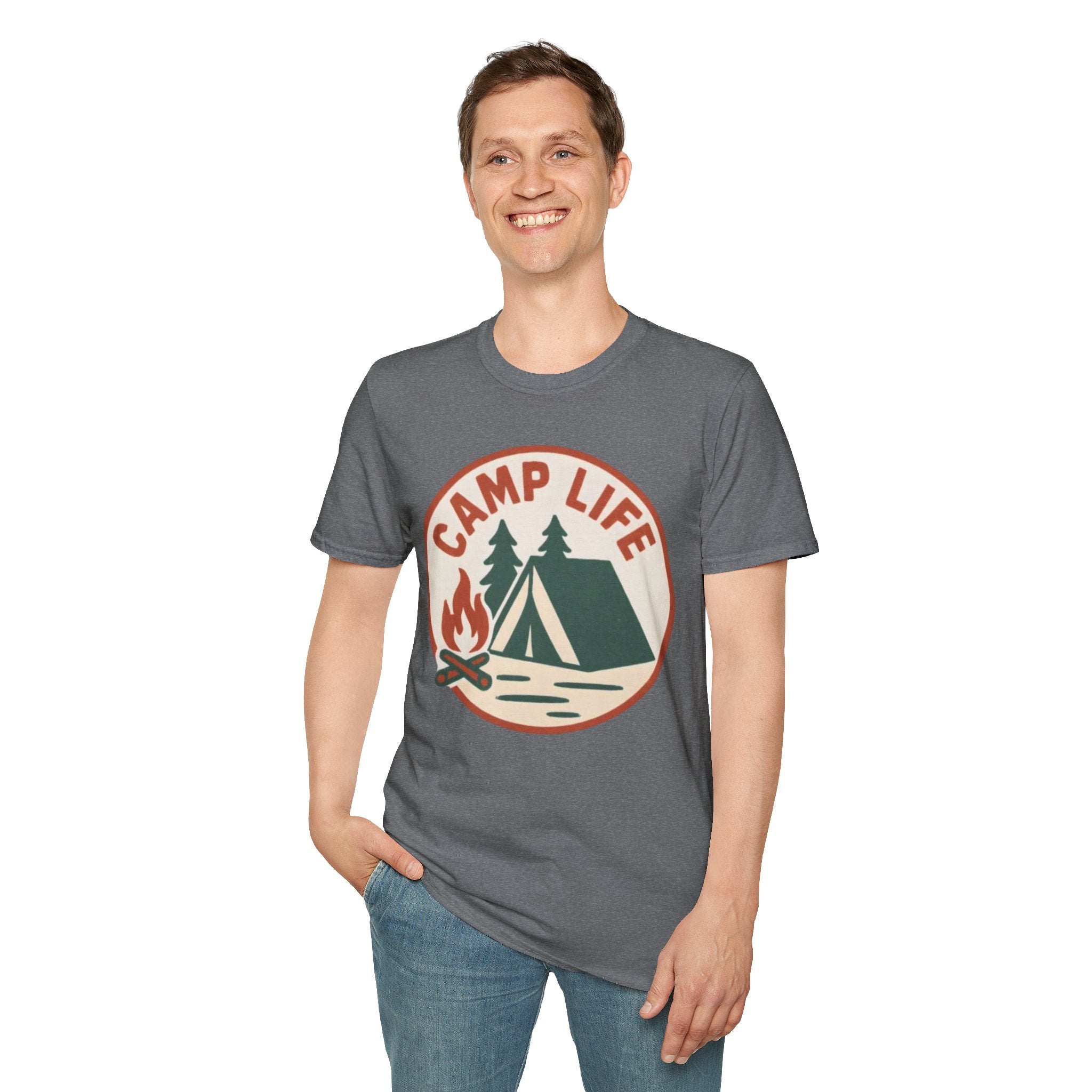 Camp Life T-Shirt — Tent & Campfire Outdoor Tee