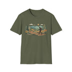 Hiker Mountain Sunset T-Shirt — Scenic Trail Adventure Tee