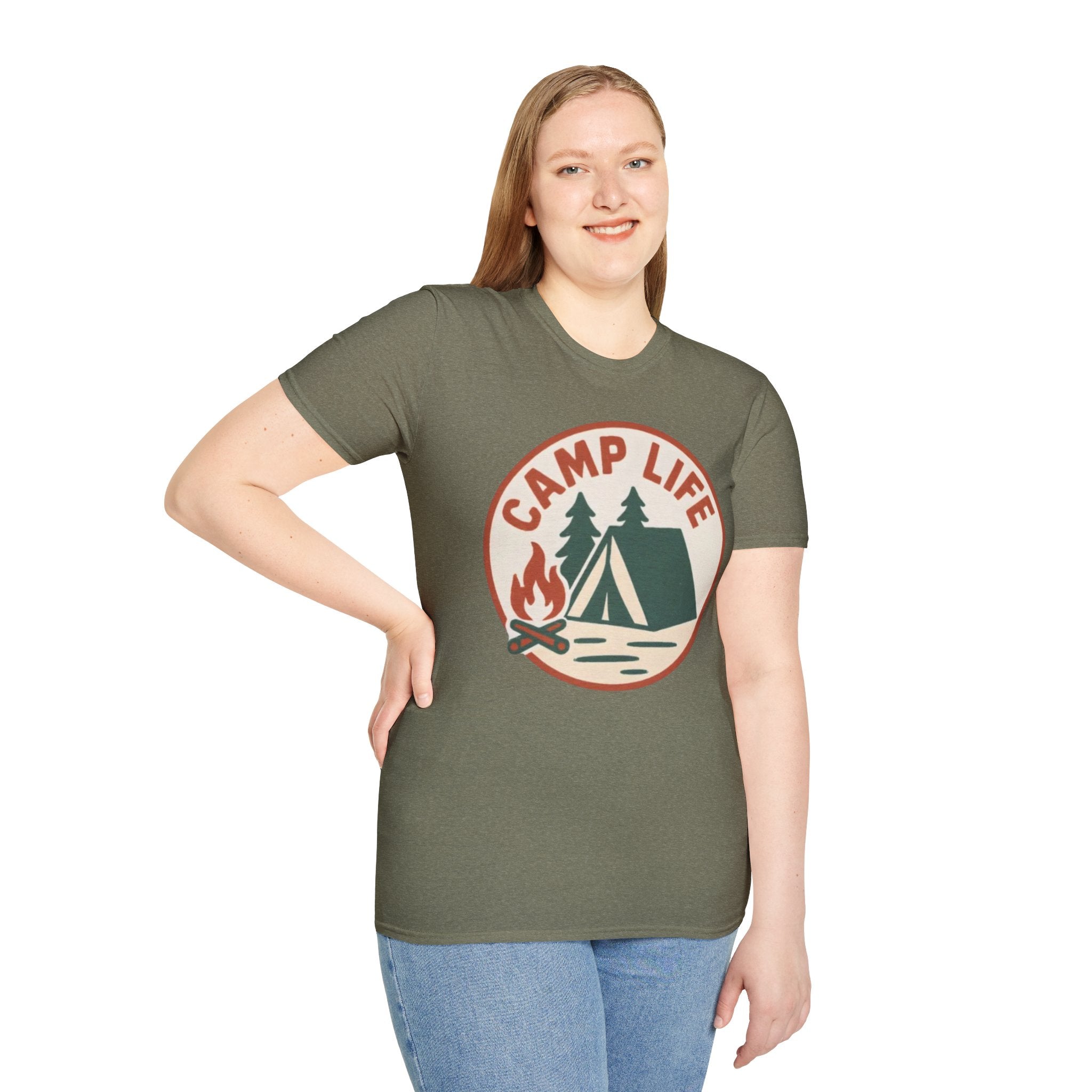 Camp Life T-Shirt — Tent & Campfire Outdoor Tee