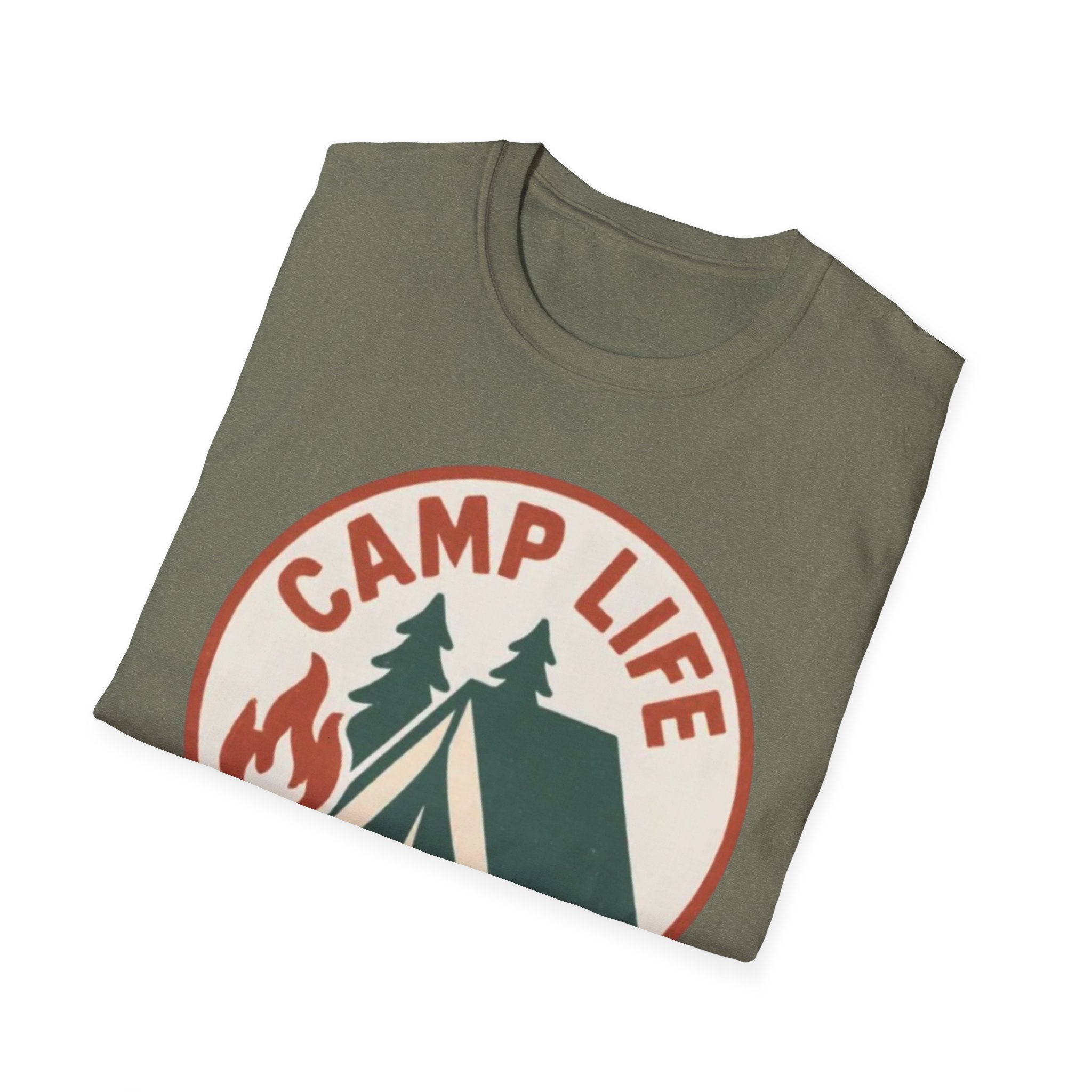 Camp Life T-Shirt — Tent & Campfire Outdoor Tee