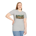 Hiker Mountain Sunset T-Shirt — Scenic Trail Adventure Tee