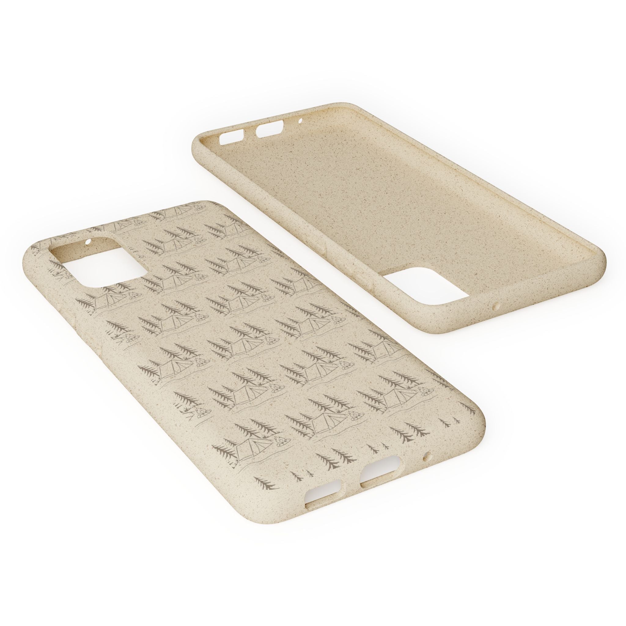 Biodegradable Phone Case — Eco-Friendly Forest Sketch Pattern