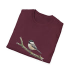 Chickadee Bird Tee — Watercolor Songbird T‑Shirt