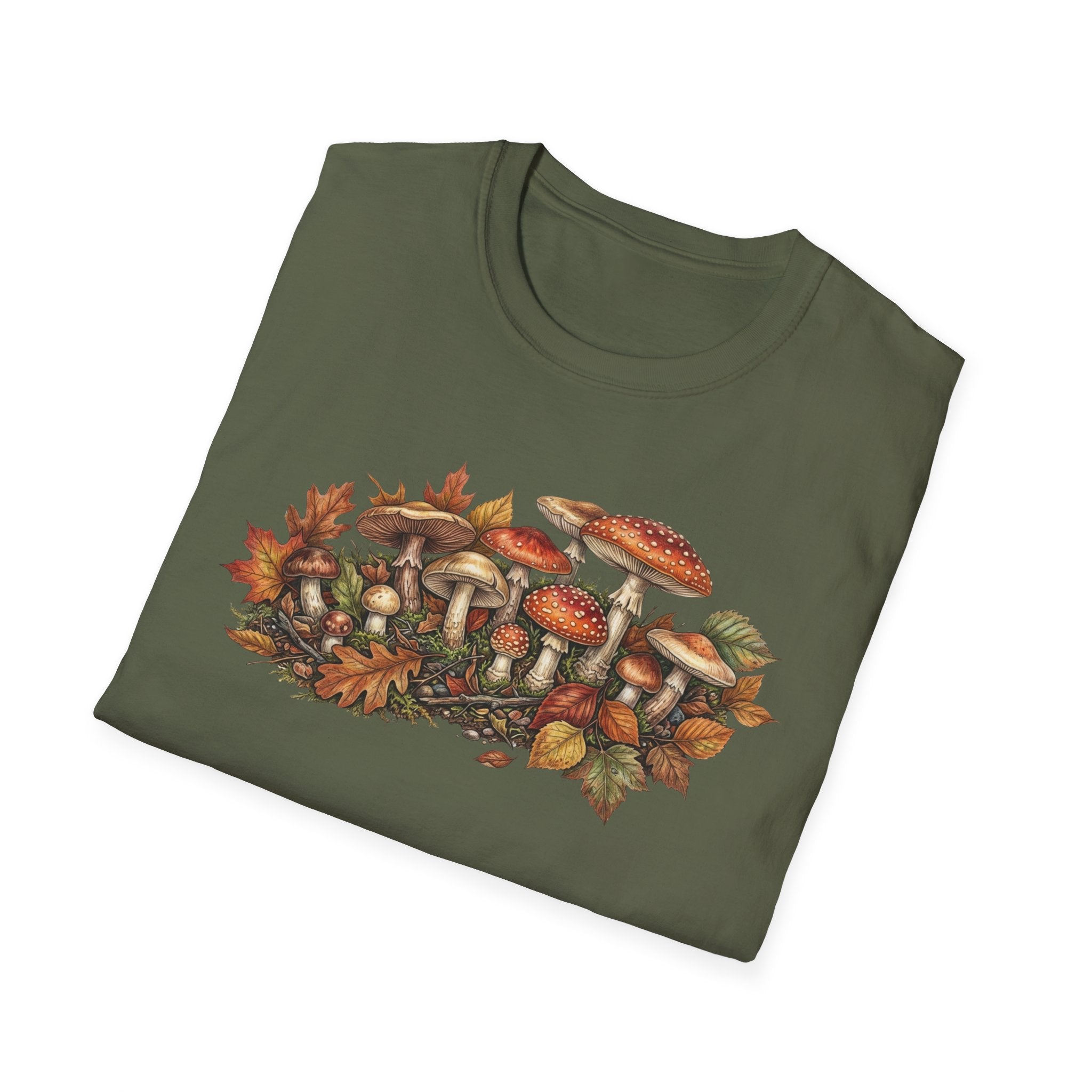 Mushroom & Autumn Leaves T-Shirt