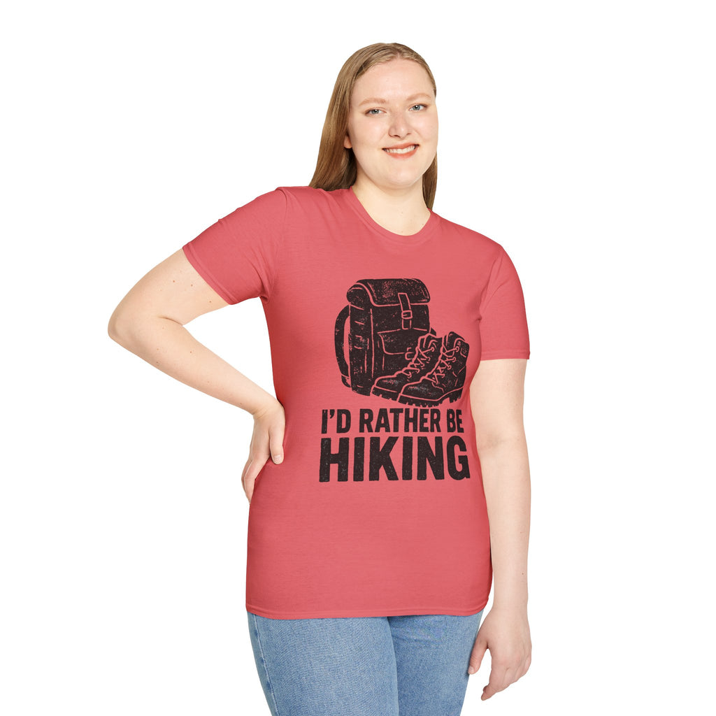 Boots & Backpack "I'd Rather Be Hiking" T-Shirt
