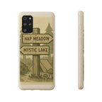 Biodegradable Phone Case — 'Nap Meadow' Mystic Lake Camping Design