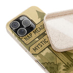 Biodegradable Phone Case — 'Nap Meadow' Mystic Lake Camping Design