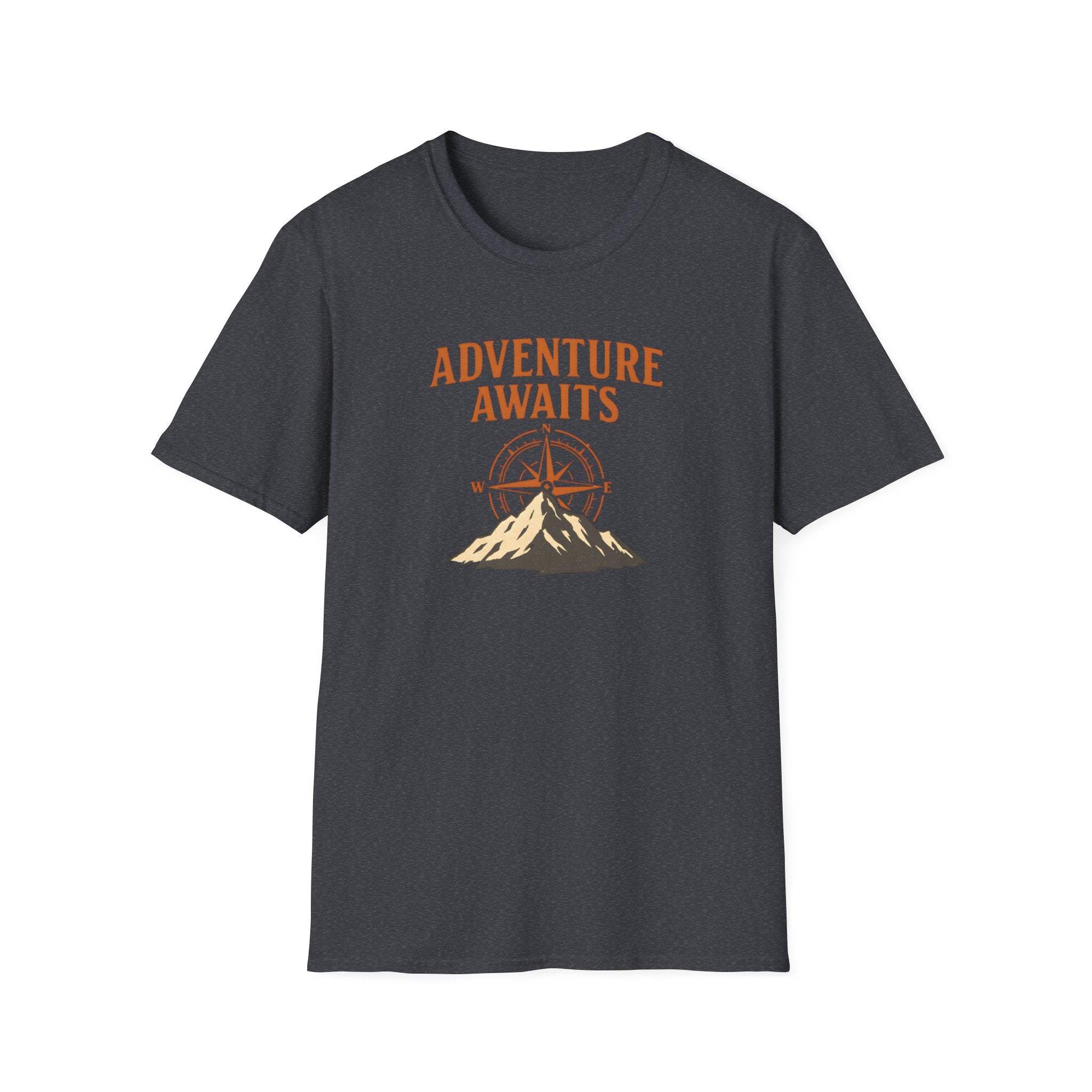 "Adventure Awaits" Compass & Mountain T-Shirt