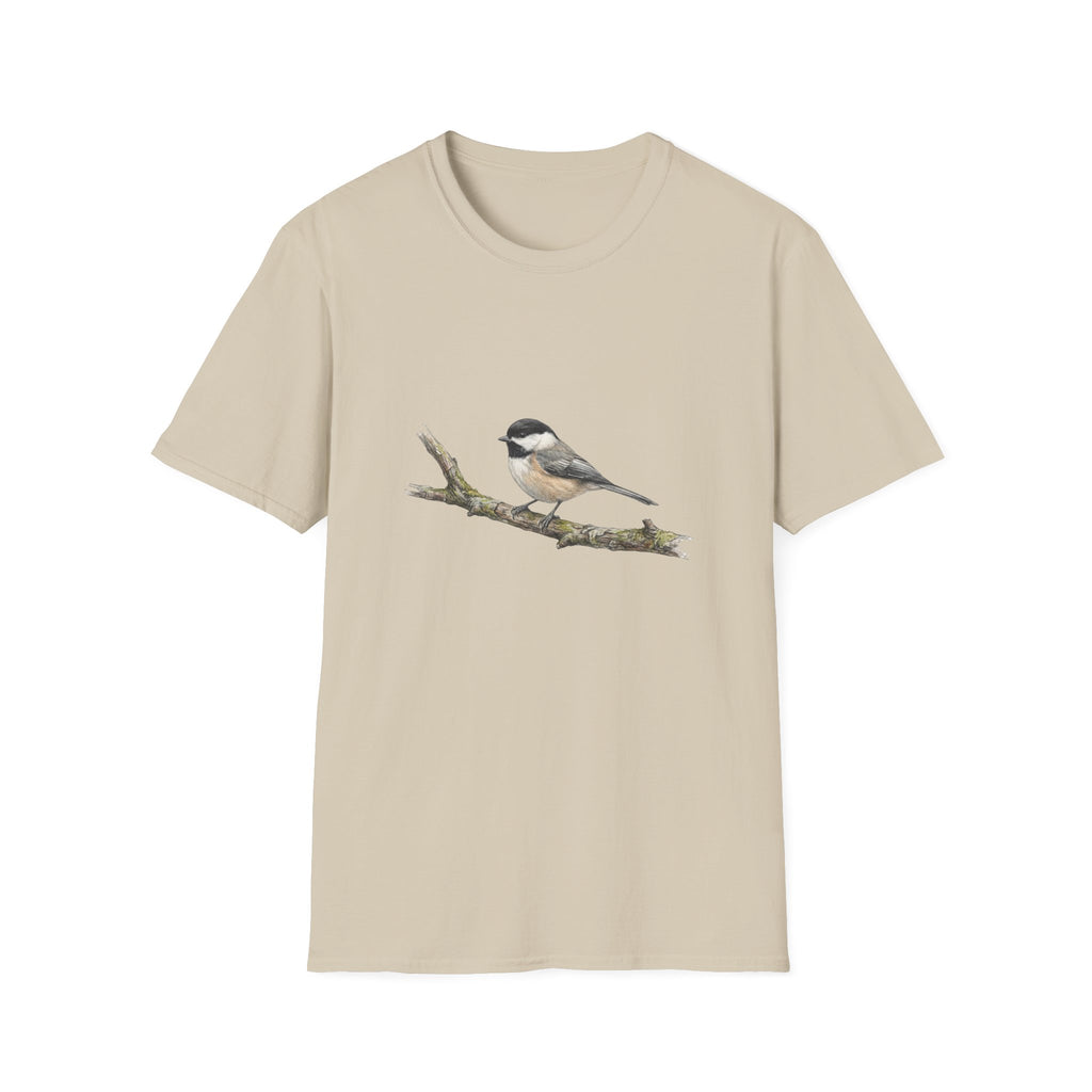 Chickadee Bird Tee — Watercolor Songbird T‑Shirt