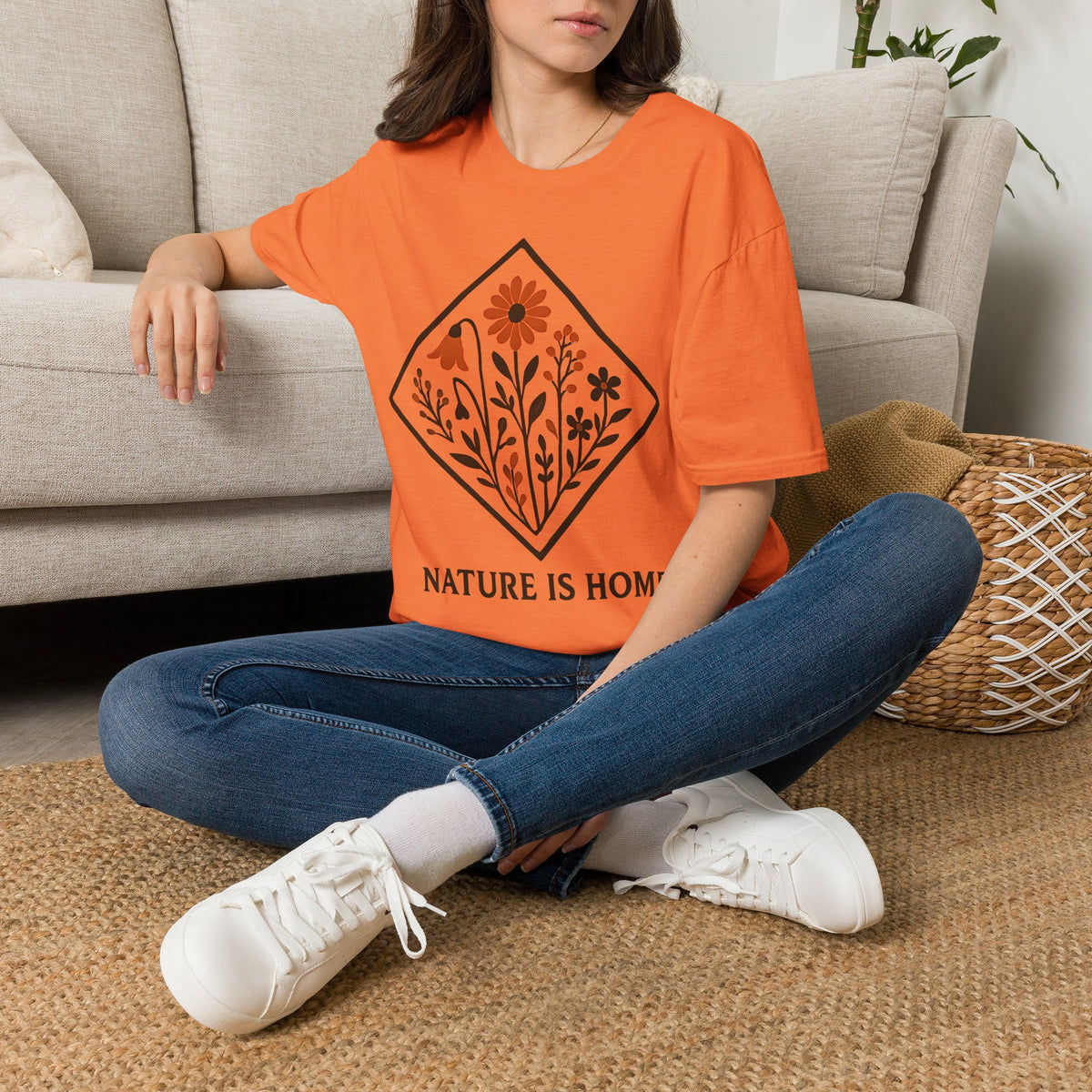 "Nature Is Home" Floral T-Shirt