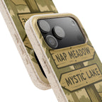 Biodegradable Phone Case — 'Nap Meadow' Mystic Lake Camping Design