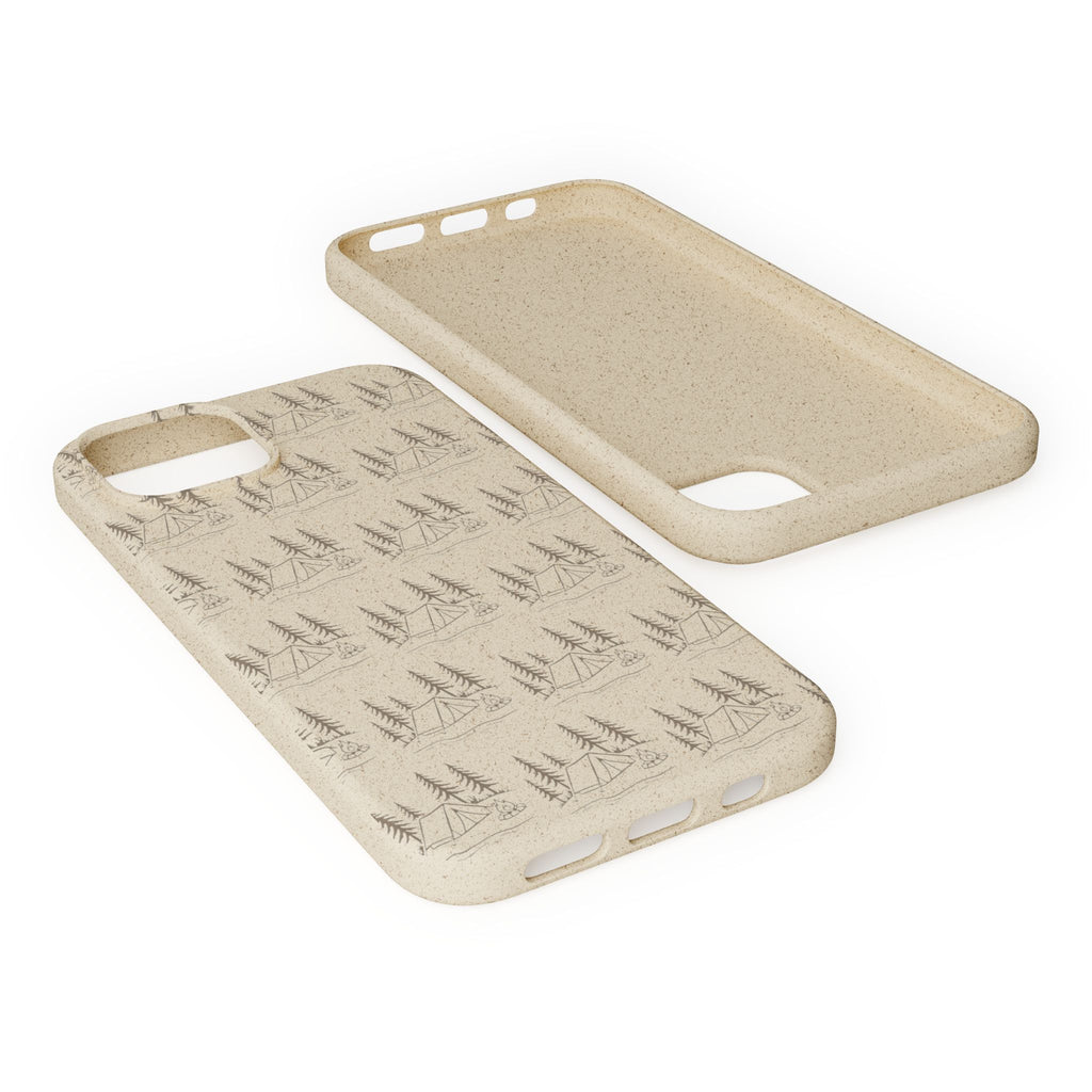 Biodegradable Phone Case — Eco-Friendly Forest Sketch Pattern