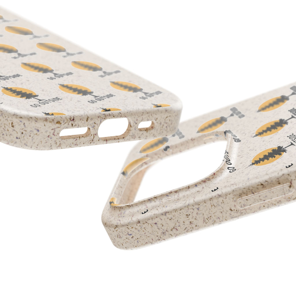 Biodegradable Phone Case — 'Go Outside' Recycled Eco-Friendly iPhone Cover