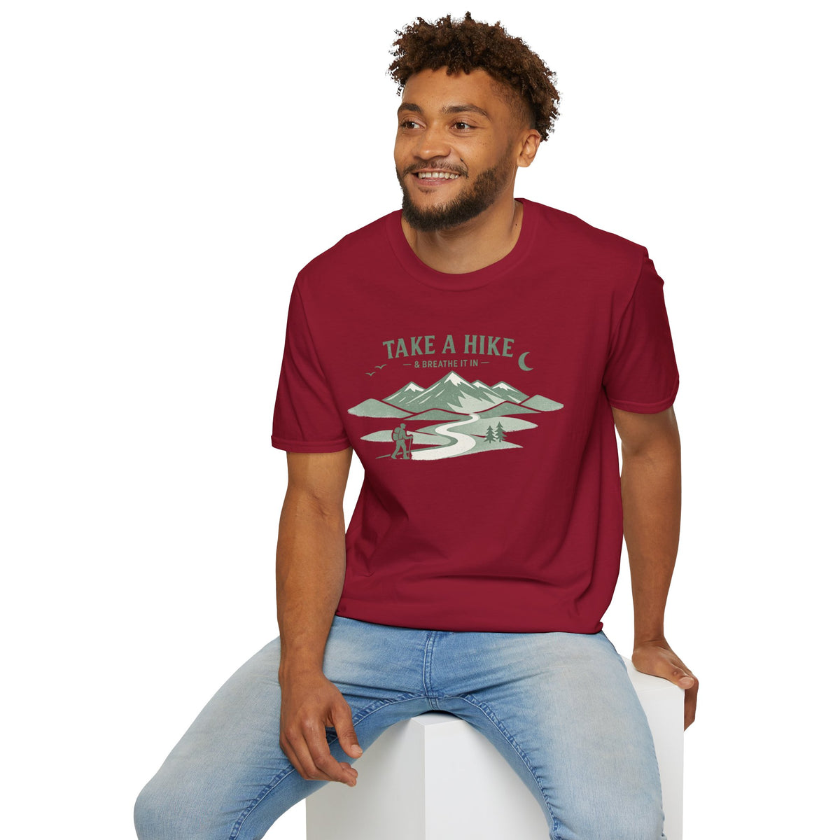 "Take A Hike & Breathe It In" Outdoor Hiking Graphic Tee