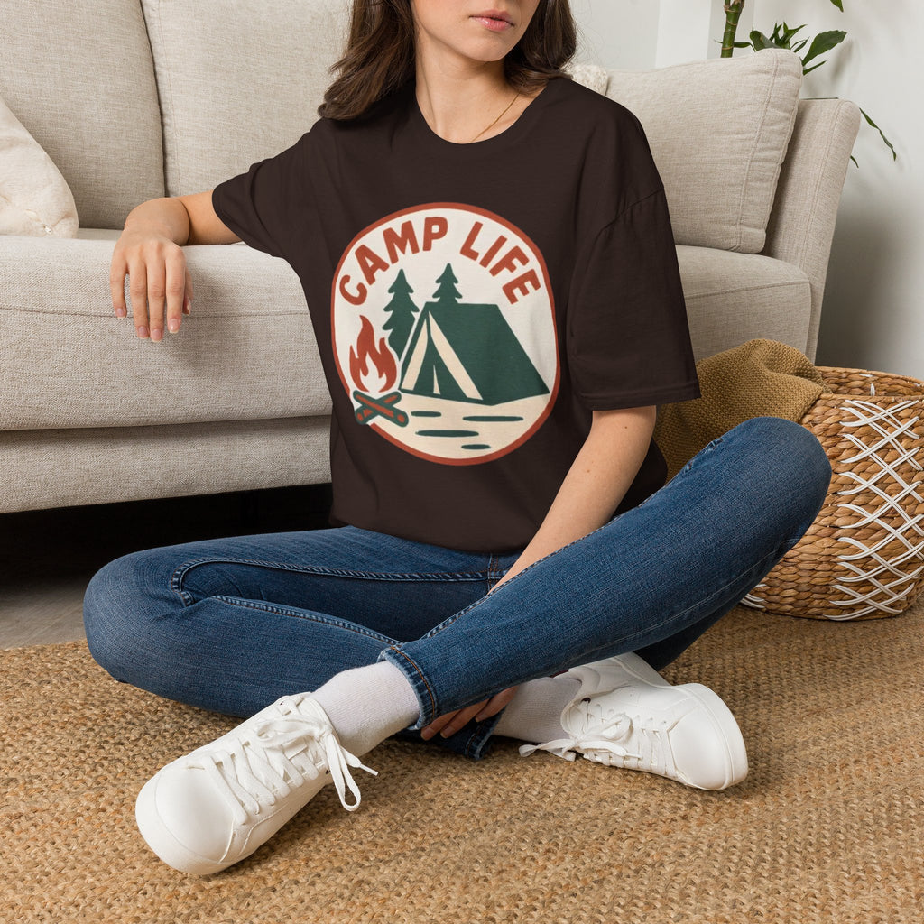 Camp Life T-Shirt — Tent & Campfire Outdoor Tee