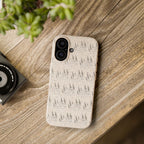 Biodegradable Phone Case — Eco-Friendly Forest Sketch Pattern