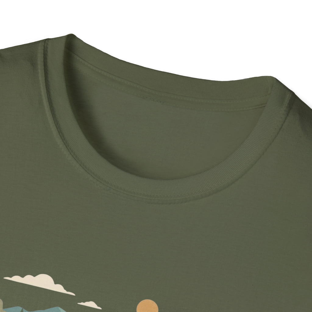 Hiker Mountain Sunset T-Shirt — Scenic Trail Adventure Tee