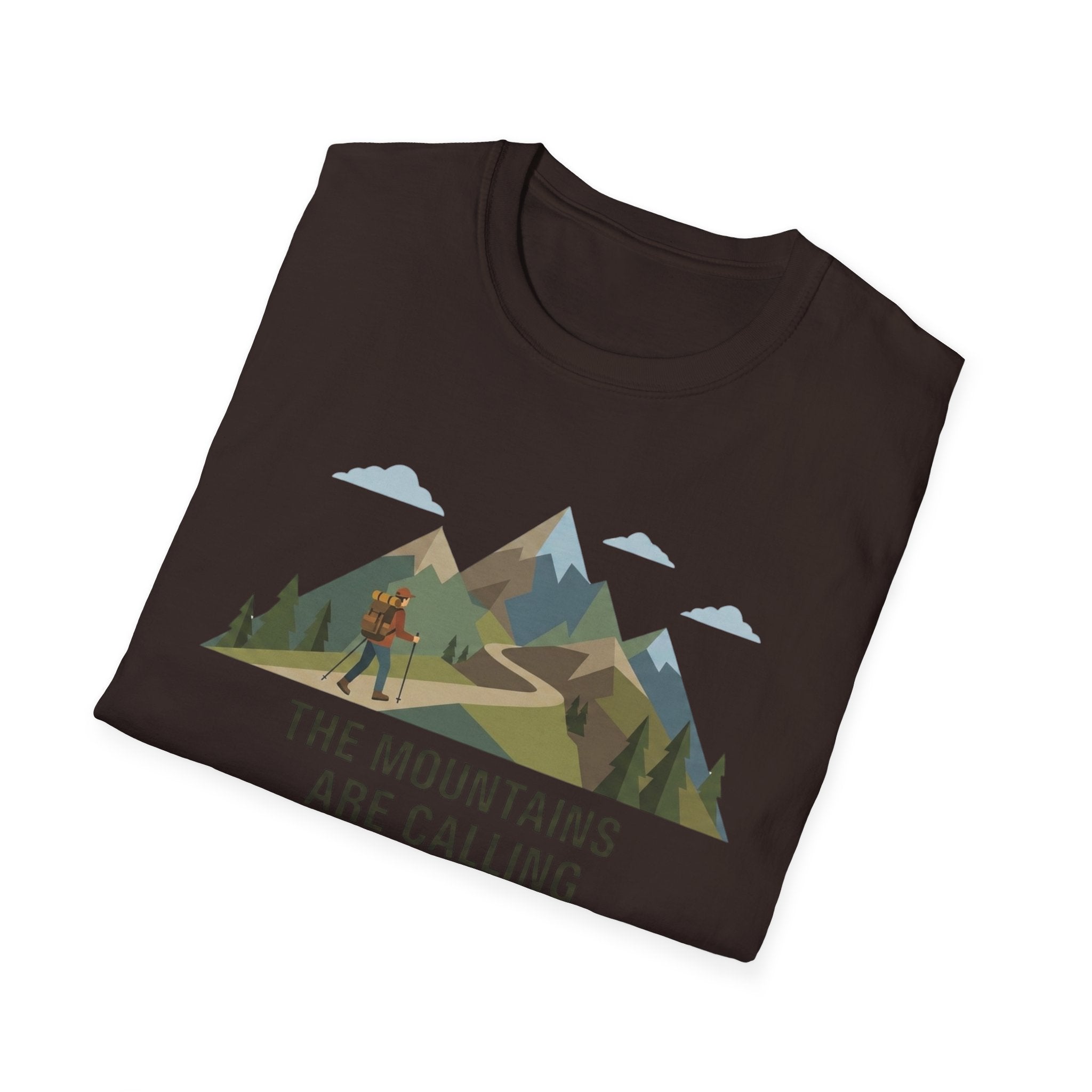 Campground Scenic T-Shirt — Minimalist Tent & Campfire Graphic