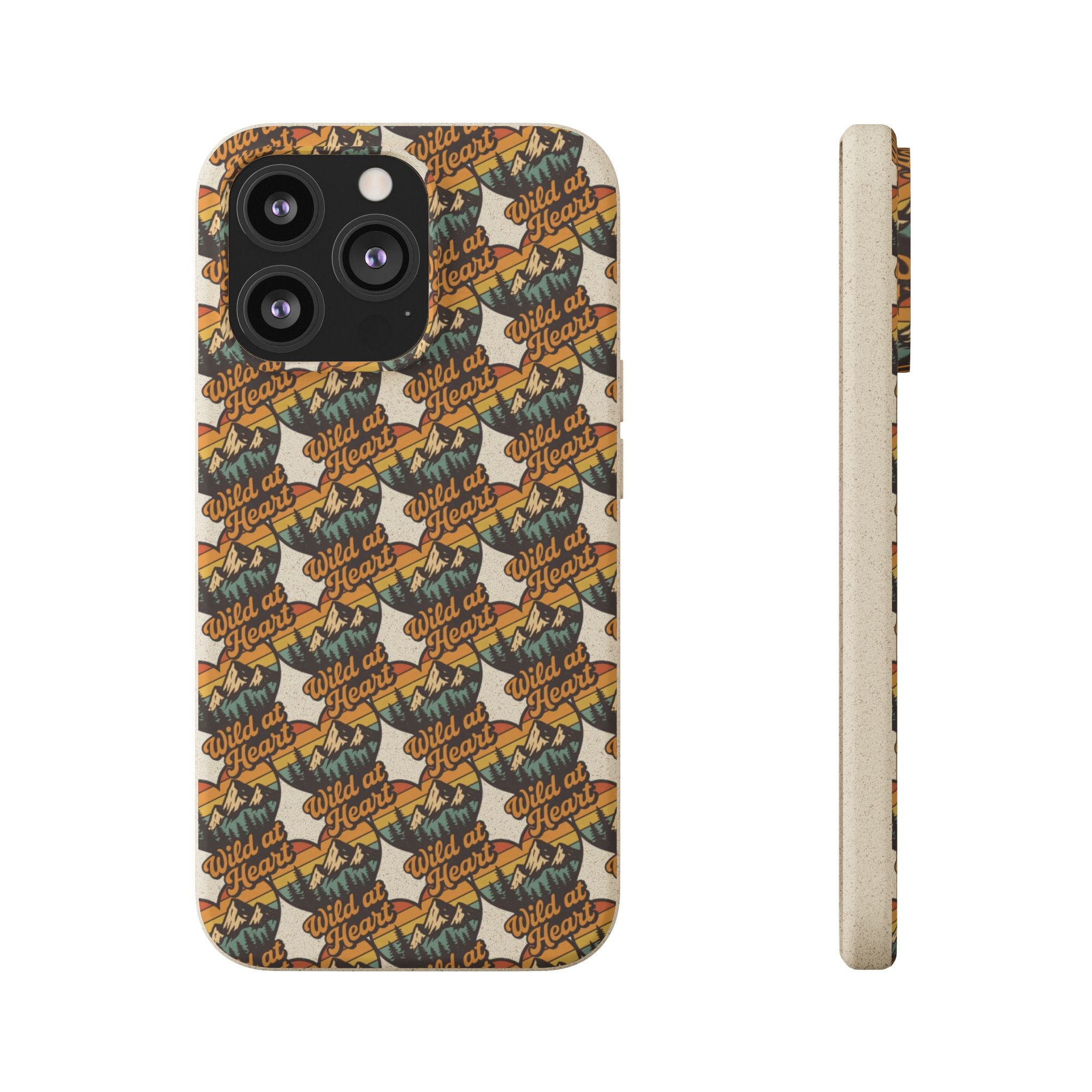 Eco-Friendly Phone Case — Vintage Camper Pattern Biodegradable iPhone Cover