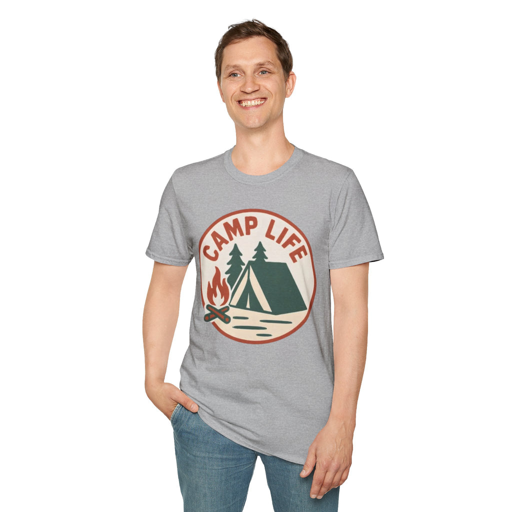 Camp Life T-Shirt — Tent & Campfire Outdoor Tee